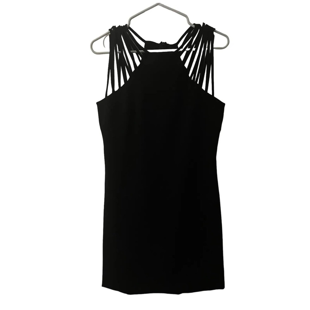 Dress the Population Cora Strappy Shoulder Sheath Dress Black Size Medium - GUC - Picture 3 of 13